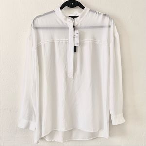 ⭐️ Offer B2G2! BUY 2 GET 2 FREE!
Ro & De Sheer Flowy White Blouse